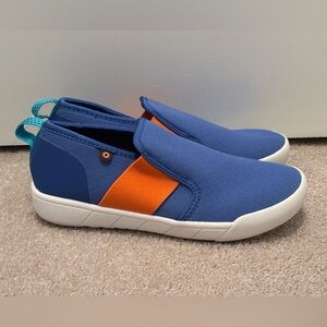 Bogs Kicker Kids Youth Size 3 Slip On Blue Orange Sneakers Casual Athletic Shoes